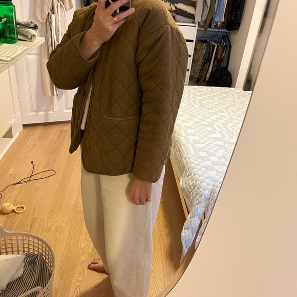 Micaela Greg polyfill quilted jacket in green/cedar size small - Picture 9 of 13